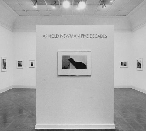 Arnold Newman Five Decades exhibit display